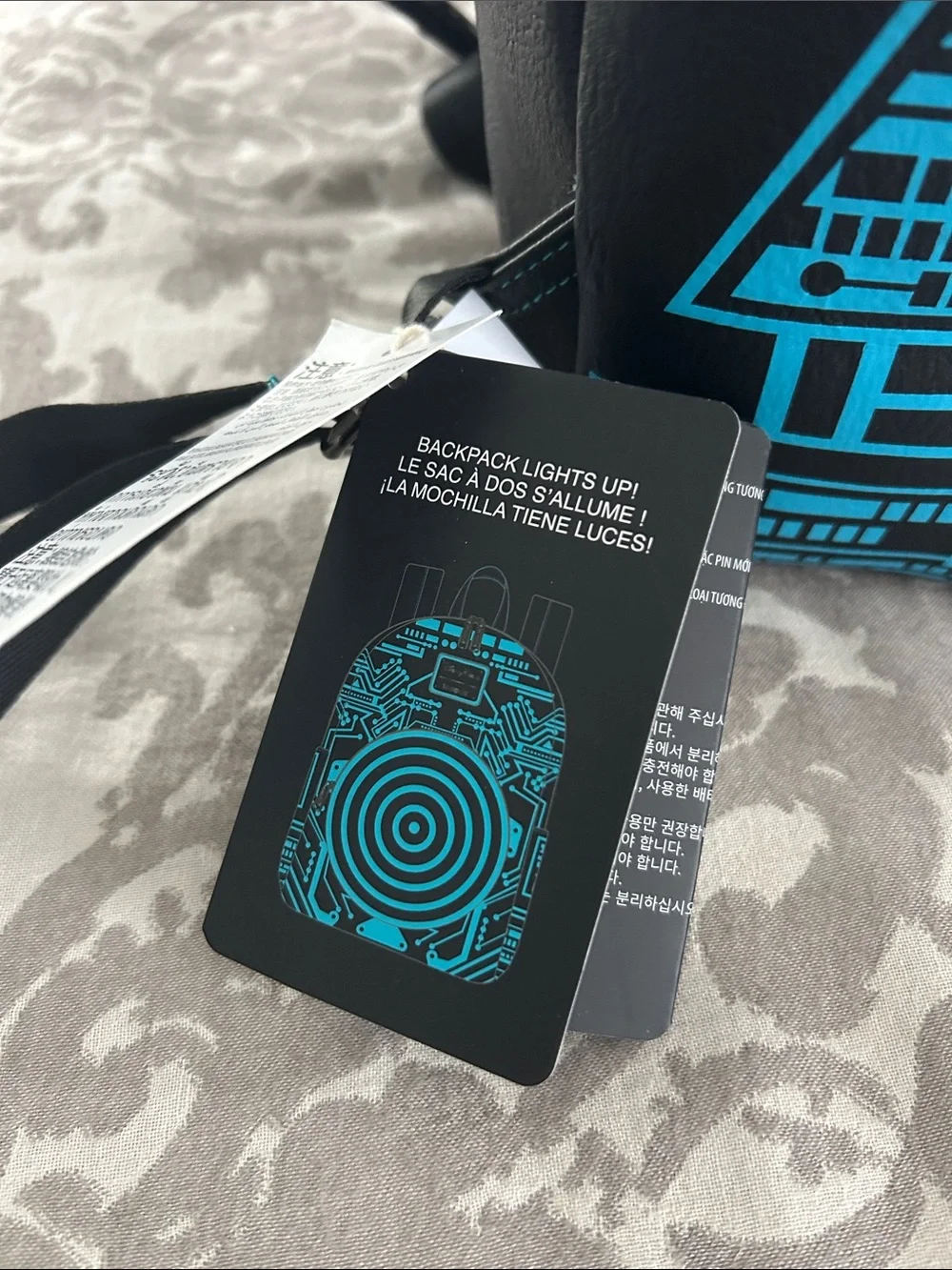 NWT D23 Disney Parks Tron Light Up Loungefly Backpack